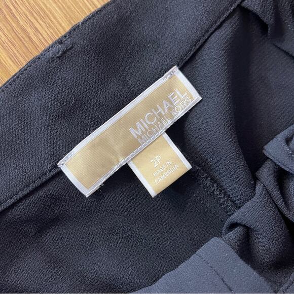 Michael Kors High Rise belted Wide Leg pants black - 2P - Picture 10 of 11